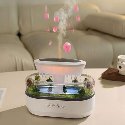 Water Drip Micro Landscape Aromatherapy Diffuser Home Office Essential Oil Diffuser Rain Cloud Air Humidifier