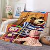 3D cartoon cute M-Masha and Bear blanket flannel home sofa bed bedroom warm portable children's gift picnic sleep soft blanket