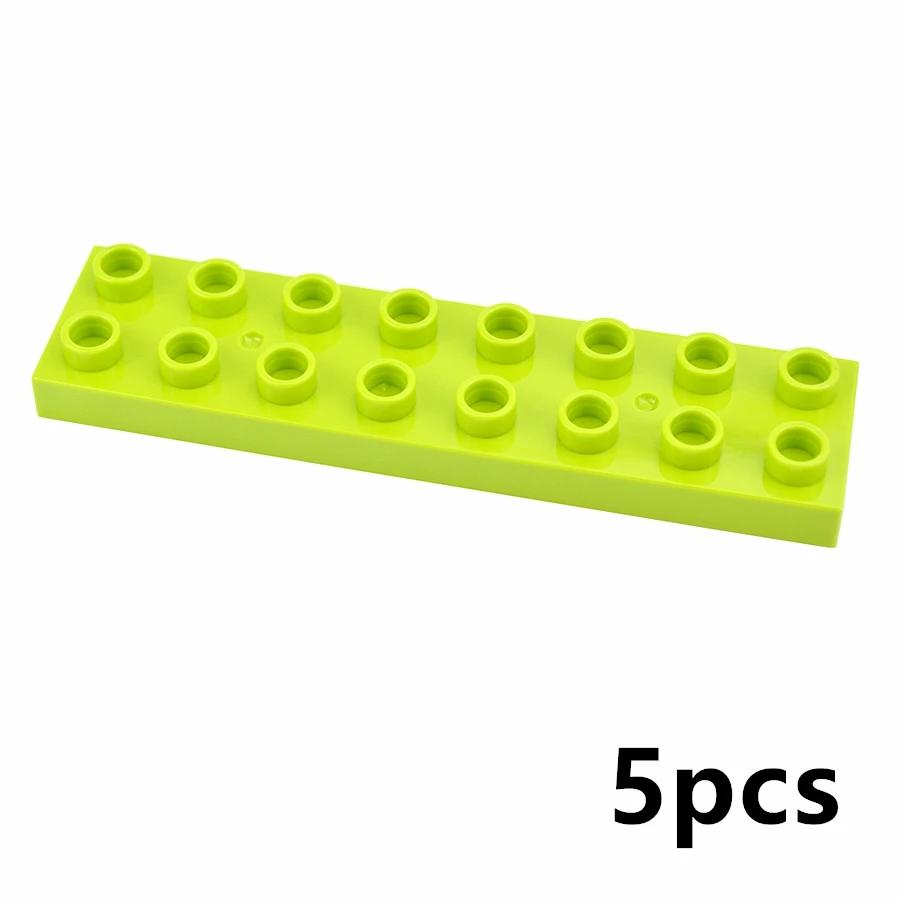Big Size Duploes Building Blocks City Colorful Bulk Large Particle 2x2 2x4 Parts Assembled Thin Bricks Compatible Large Toy Gift