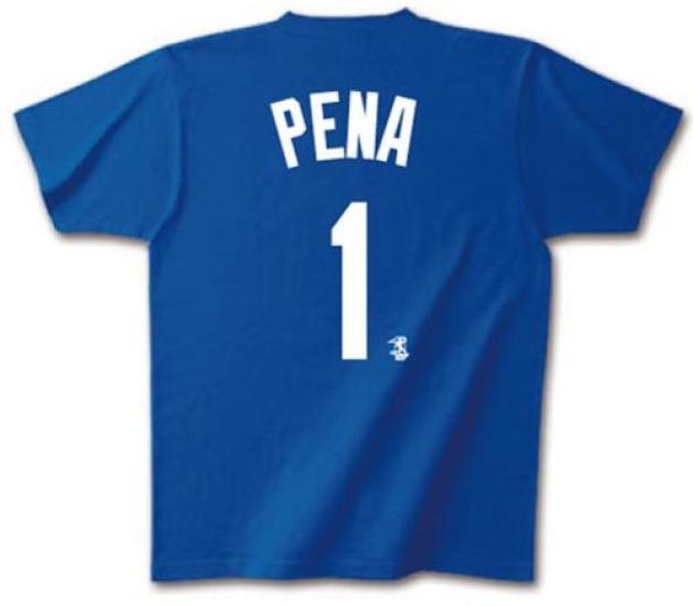 

Kansas City Royals Player Uniform Number Navy PENA Uniform Number 1 Infielder O MLBM952022 [SSK] & (Name & Number) T-Shirt (Tony Peña Jr.)