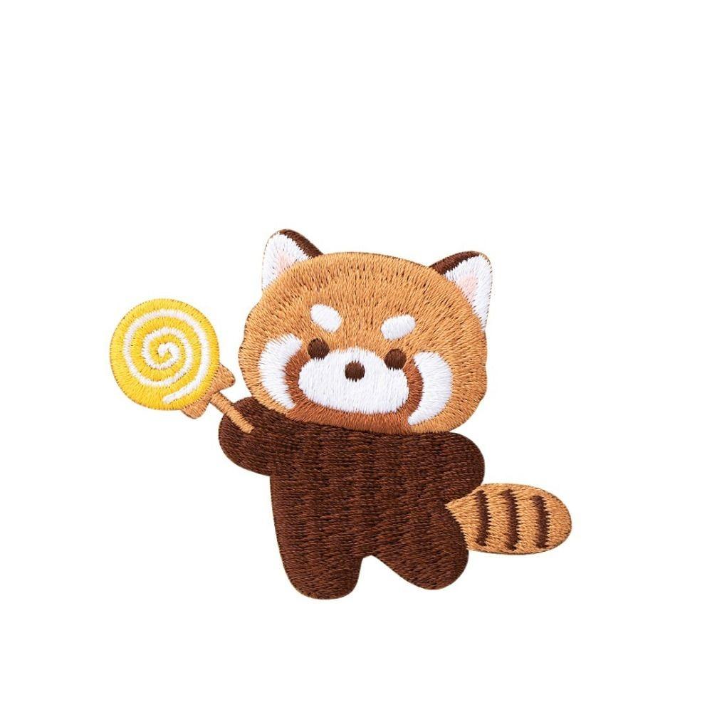 Apparel Lesser Panda Red Panda Patches Cartoon Self-adhesive Embroideried Badges Cute DIY Clothes Sticker Phone Case