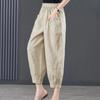 Summer Thin Cotton Women's Pants Middle-aged and Elderly Lantern Pants Loose Oversized Casual Harem Pants