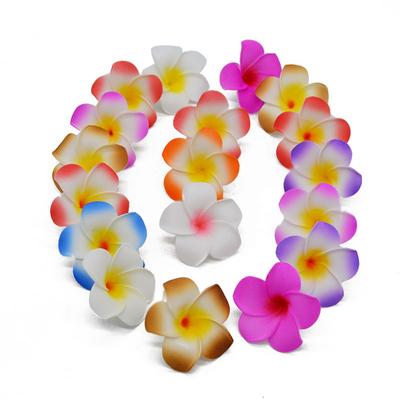 20 Peças Flor de Frangipani Havaiana de Espuma Flor de Ovo Falsa de Seda Artificial Para Decoração de Casamento e Festa