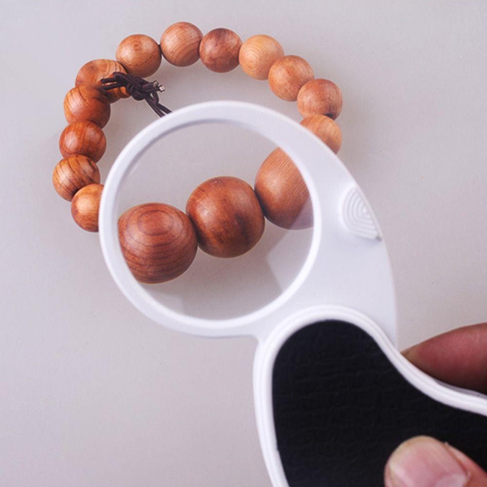 Portable Mini Handheld Magnifying Glass Lens Folding Magnifiers Key Chain Magnifiers 5X