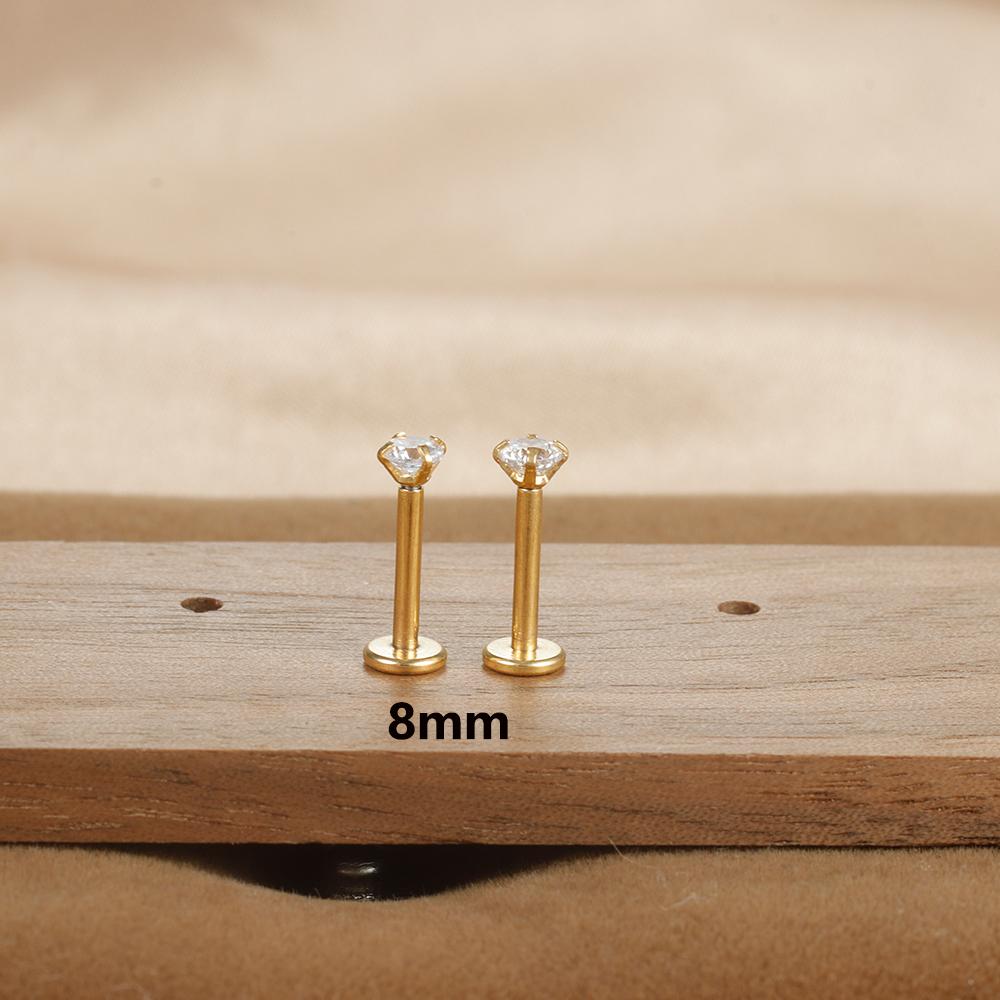 Labret Tragus Stecker Ohrring 16G Chirurgenstahl CZ Kristall Monroe Helix Knorpel Conch Medusa Lippe Körper Piercing Schmuck