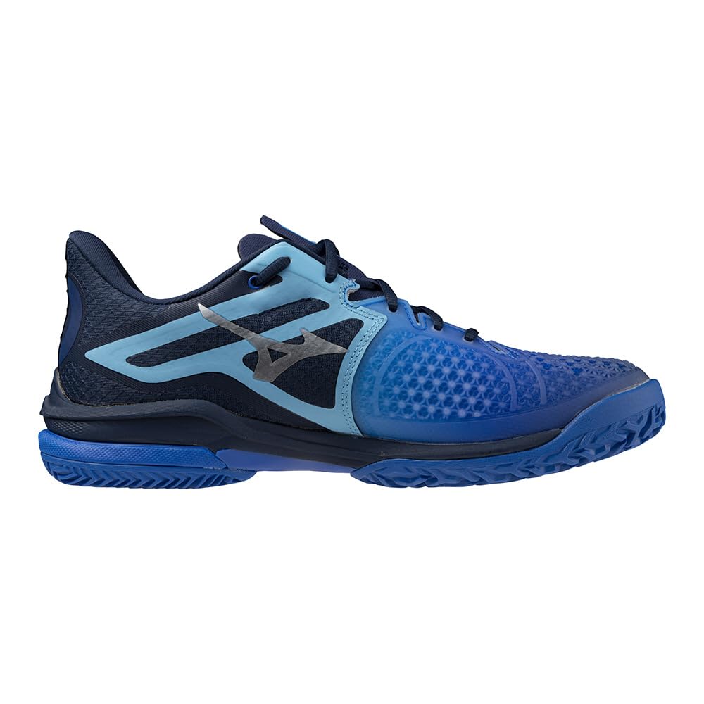 Tennis Shoes Wave Exceed TOUR 6 OC Artificial Grass Court Club Activities Lightweight Soft Tennis Hard Tennis Blue X White X Navy Cm 2E [Mizuno]