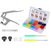 150set Mixed Color Snap Pliers Tool Resin Material Snap Buttons Kit  For DIY Crafting