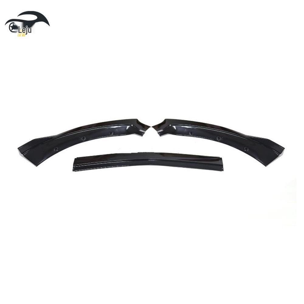 Glänzendes Schwarzes Dreiteiliges Frontlippen-Karosserie-Kit für 2015-2017 Ford Mustang