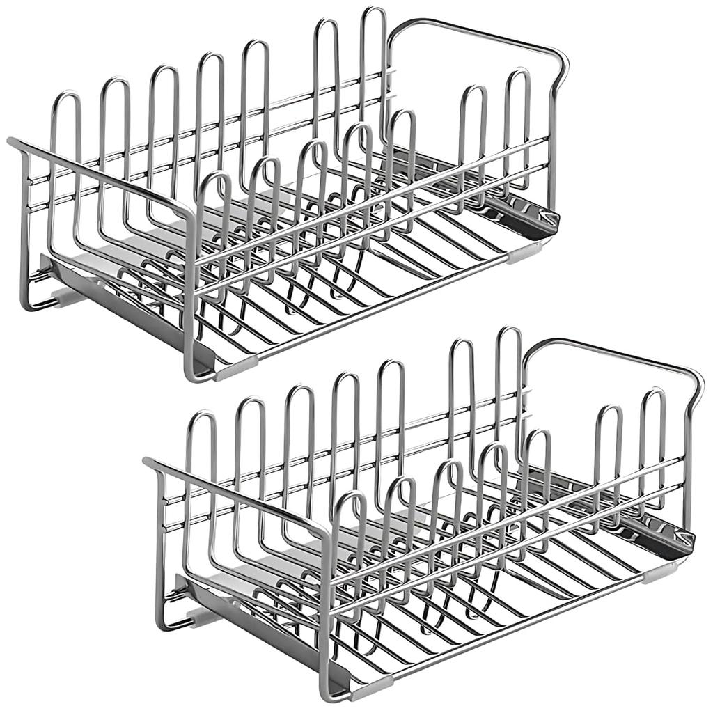 adelphos Sponge Stainless Water Holds Kitchen Detergent SPONGE1 of Rack, Steel, Flowing, Sponges, Sink, Compact, Non-Slip, Holder, (Set 2)