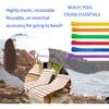 6pcs Towel Bands Silicone Rubber Towel Bands 12x0.4 inches for Beach Chair Stretchable Chair Bands Beach Towel Clips for Beach Pool & Cruise Chairs