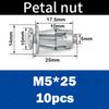 New Metal Rivet Nut Petal Shape Hex Phillips Lock Nuts M4 M5 M6 Jack Nuts