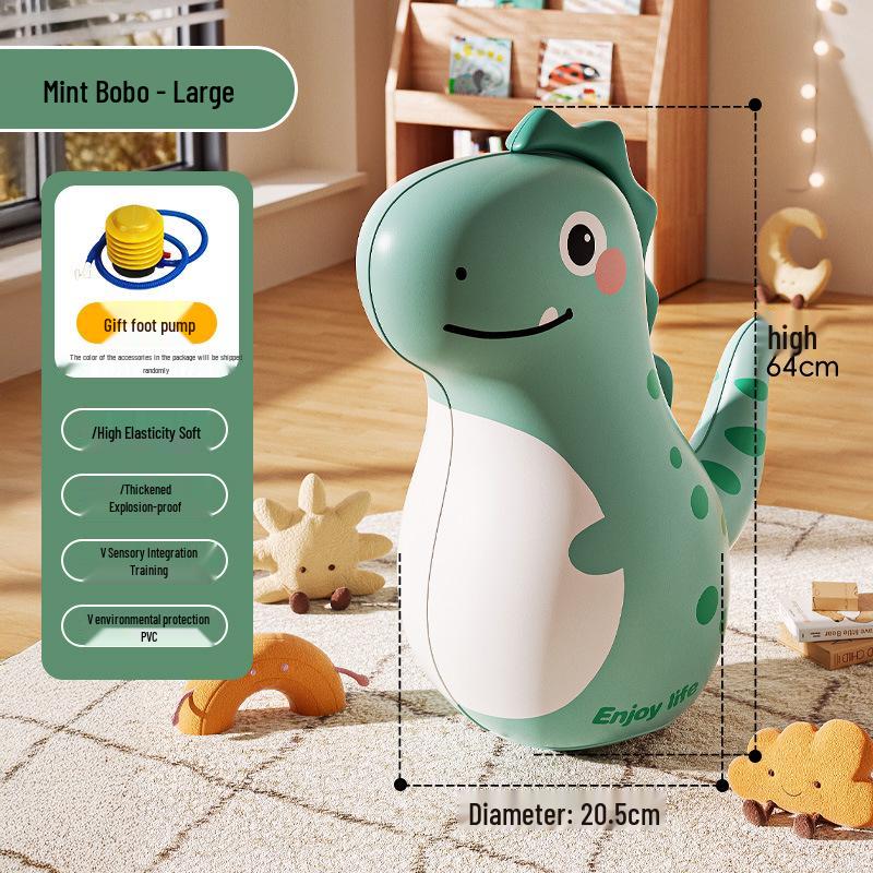 Inflatable Cartoon Animal Kids' Boxing Tumbler for Venting and Stress Relief