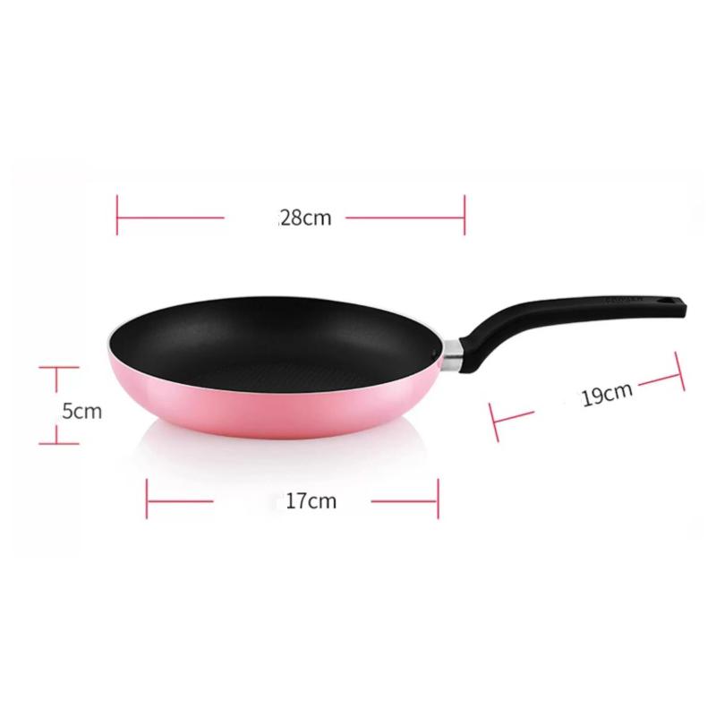 COOKER KING 26cm/28cm Non Stick Frying Pan Saucepan Low-smoke Steak Skillet Aluminum Alloy Frying Pan with Anti-scald Handle