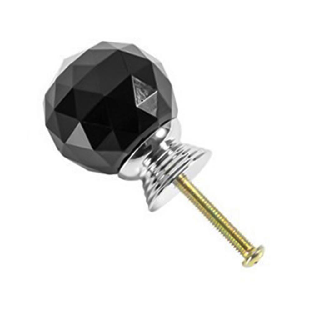 Crystal Cabinet Knobs with Screws Decorative Crystal Glass Dresser Knobs for Dresser Drawers Cupboard