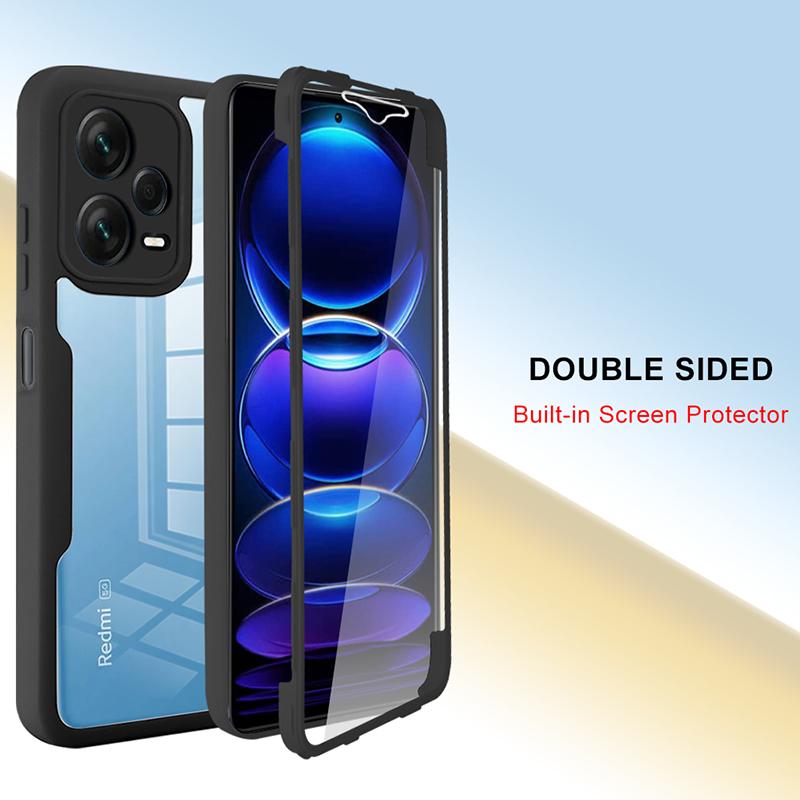 360 °Full Protection Shockproof Phone Case For Xiaomi Redmi Note 12 11 11T 12T 12C 10 9 S Pro Bumper Cover For POCO X5 X4 X3 Pro
