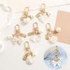 1 Elegant Tassel Gift Keychain Cute Keychain Vintage Bow Luxurious Pearl
