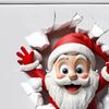 1/2/4 Stück Weihnachts-Wandaufkleber Weihnachtsmann-Design Einfach anzubringen Feiertagsaufkleber Wasserdicht Feuchtigkeitsbeständig Festliche Dekoration