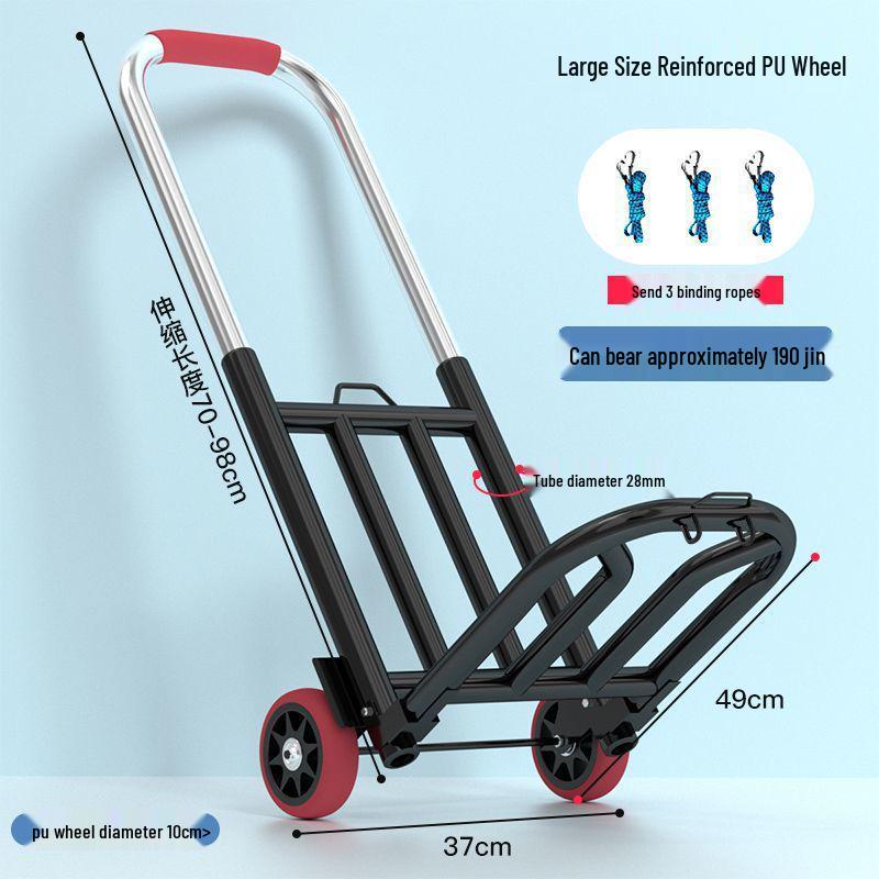 Foldable Handcart for Shopping and Luggage Transport