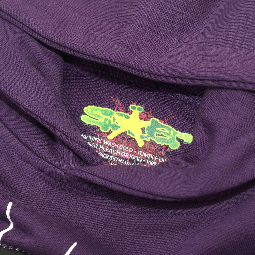 Trendy Sp5der Men's Hoodie with Foam Letter Print - European & American Style