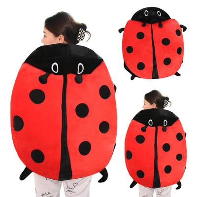 Cuscino in peluche Cuscino gigante a forma di coccinella Morbido cuscino decorativo imbottito di grandi dimensioni per il soggiorno della camera da letto