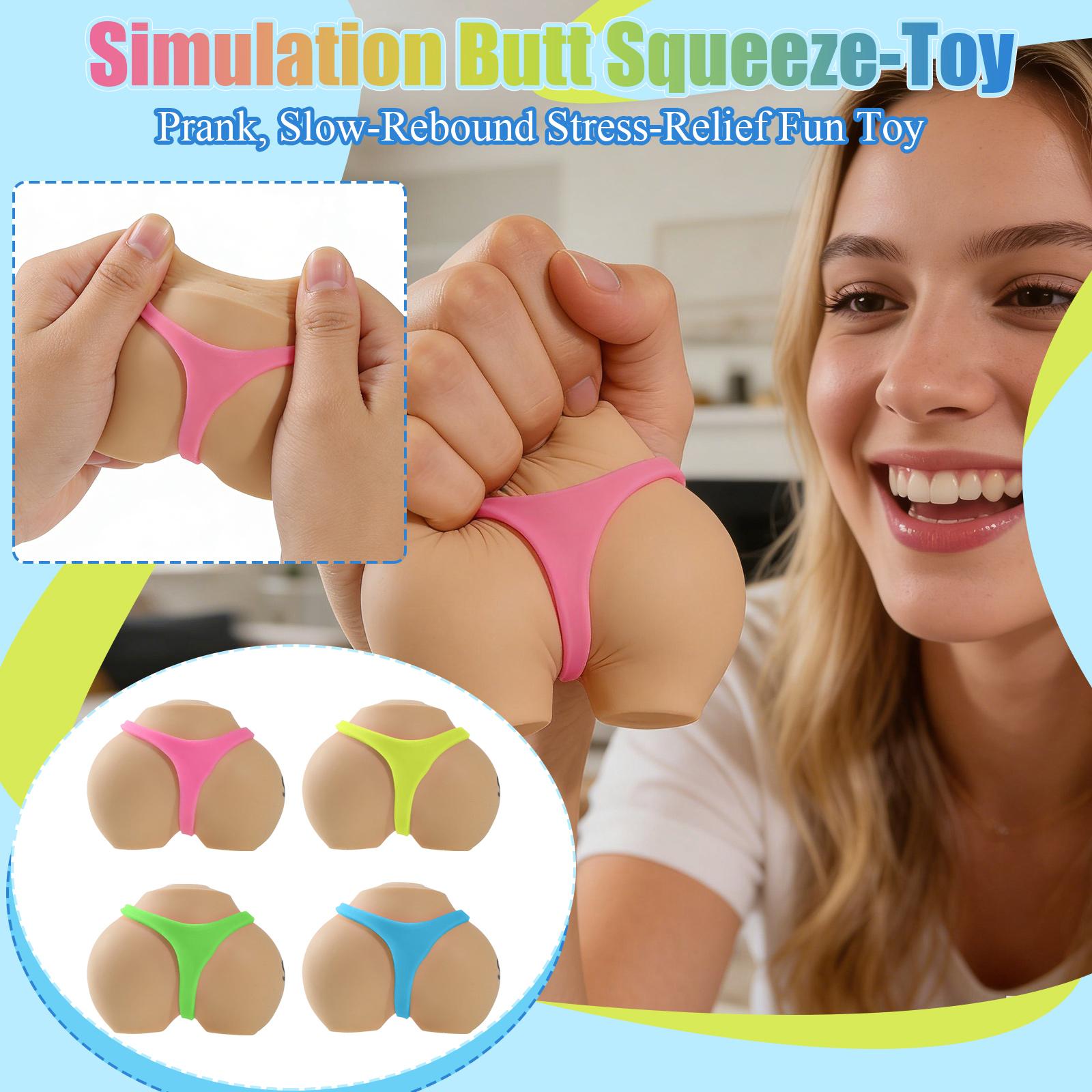 

Random Color Simulation Butt -Toy – Prank, Slow- Stress-Relief Fun Toy One Size чёрный