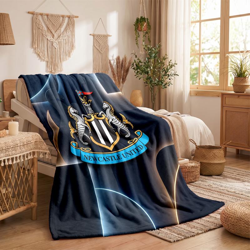 Coperta in Flanella con Stampa del Newcastle United Calcio Morbida Calda Coperta da Divano Letto per Casa Ufficio Camera da Letto