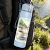 1PC Eiffel Tower Coffee Croissant 750ml Color Plastic Sports Water Bottle Leakproof Flip Straw Lid Suitable for Sports Office Home Use