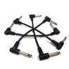 2Pcs 10/30/50Cm Anti-Noise Electric Guitar Pedal Audio Cable 1/4" Right Angle Pedal Connectors Kit