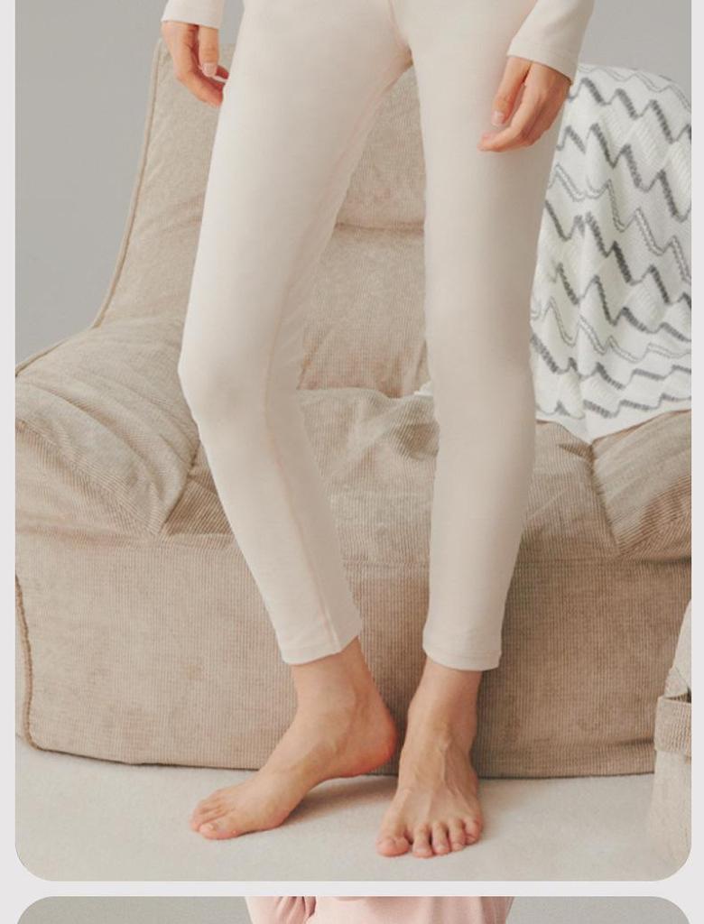 Women's Extra Thick Pure Cotton Plus Size Warm Autumn Pants 250g - Antibacterial Base Layer