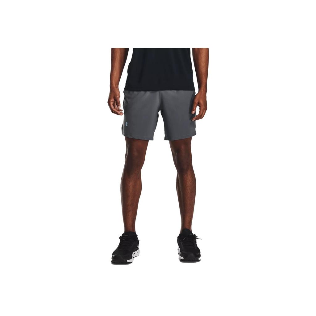 Under Armour Logo Pattern Casual Breathable Sports Shorts Men Bottoms Peach Grey 1361493-014