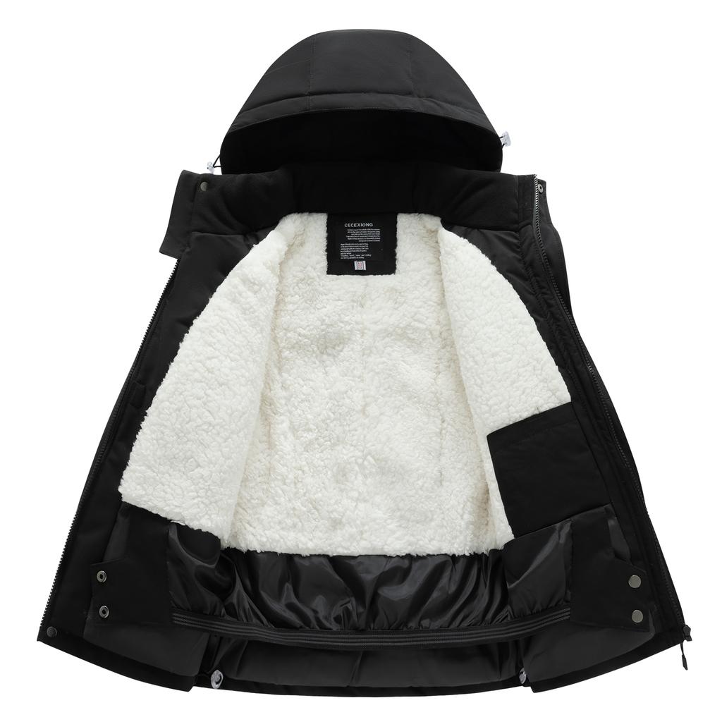 Dětská módní lyžařská souprava pro chlapce a dívky, zateplená, voděodolná, teplá lyžařská bunda