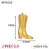 3PCS/LOT CARLIDANA Gold Plated Enamel Charms, Sun Star Boots Halloween Pendants, Stainless Steel DIY Jewelry With Clasp