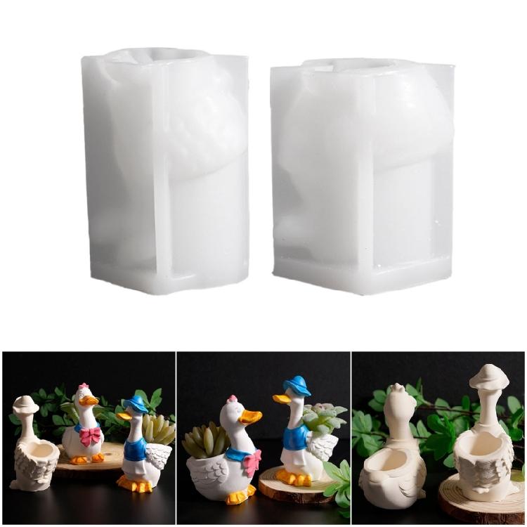 Duck Shape Silicone Mold Suitable for Making Decorative Plant Pots Gift Containers Jewelry Organizers Effortless Release