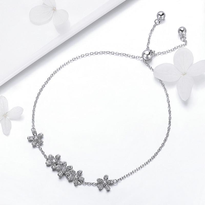 Silver Bracelet Women's Bracelet Flowers Silver 925 Trusky
