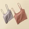 Seamless Ice Silk Spaghetti Strap Tank Top - Women's Slimming One-Piece with Beautiful Back Design