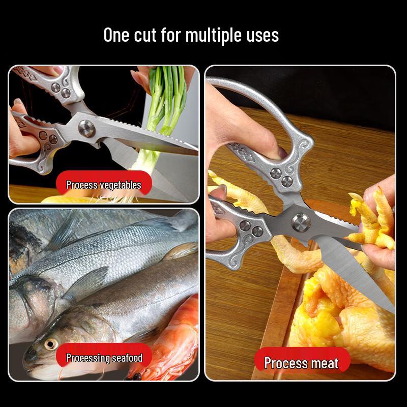 Zhi Shi Dolphin Heavy-Duty Kitchen Shears with Aluminum Handle