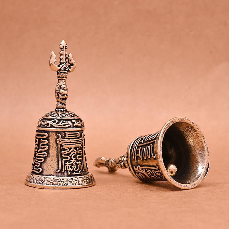Brass Handicraft Die-Casting Drop Bell Key Car Button Wind Bell Christmas Bronze Bell Creative Gift Home Decoration Accessories