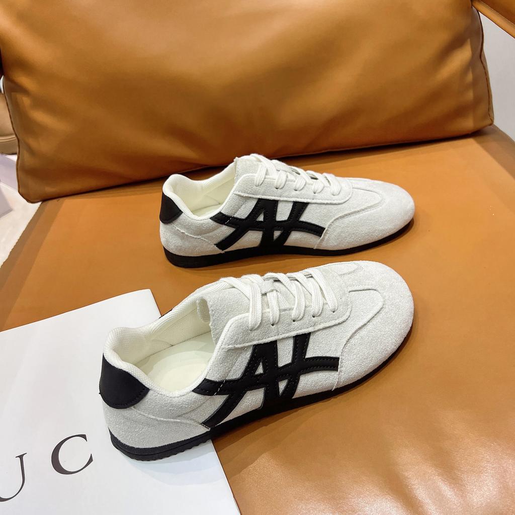 Dexun Schuhe Damen 2025 Herbst Neue Flachboden Vielseitige Kleine Weiße Schuhe Leichtgewichtige Weiche Sohle Zeigen Kleine Lässige Sportliche Board-Schuhe