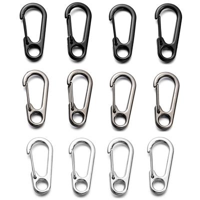 5/10pcs Lobster Clasp Buckle Keychain Carabiners Outdoor Camping Buckles 13x34mm Alloy Spring Snap Hooks Keychains Tool Clips