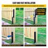 Steel Fence Post Stakes Kit Heavy Duty Steel Post Ground Spike for Repairing Tilted Broken Wood Fence