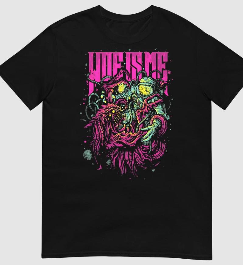 WOE IS ME Neon Monster Space Battle Emo Post-Hardcore Band Shirt ALL COLOR S-5XL XXXL