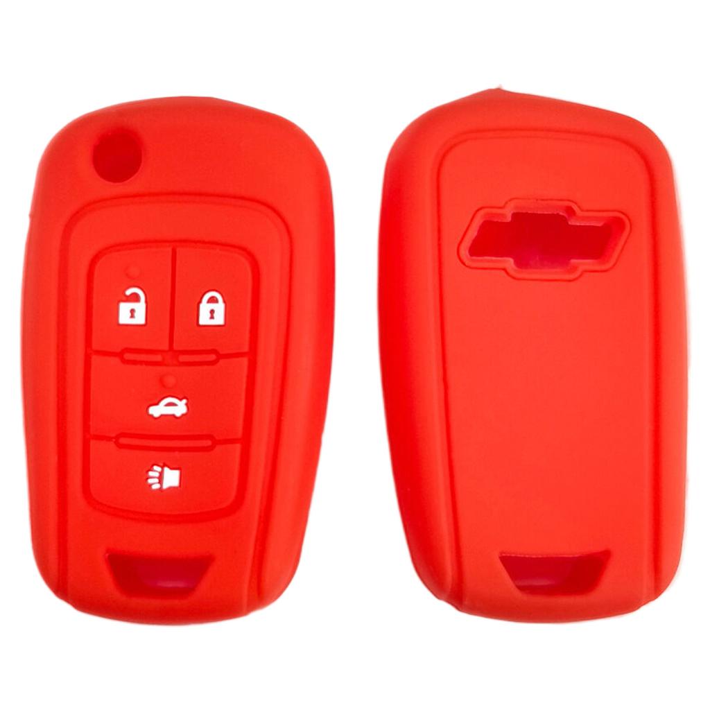 Suitable for 4-key Chevrolet Sail folding silicone key case Cruze LeFeng RV car key case hollow style key cover keychain