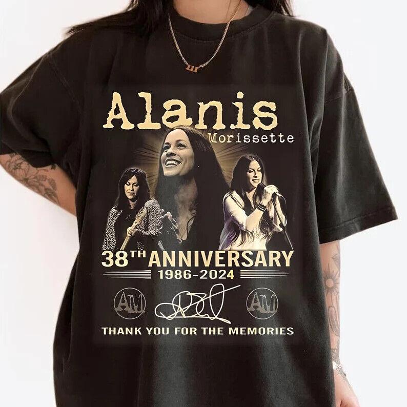 Alanis Morissette 90s T-Shirt, Alanis Morissette The Triple Moon Tour 2024 Unisex T-Shirt M