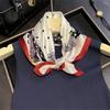 100% Natural Real Silk Scarf Women Hair Foulard Luxury High Quality Bandana Square Headband Hijab Print Poncho Scarves Pashmina