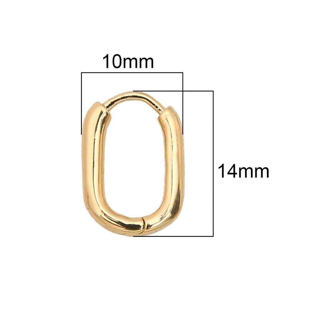 14K/18K Hollow Oval Earring Clasps Handmade French Ear Hooks for DIY Jewelry Accessories E18