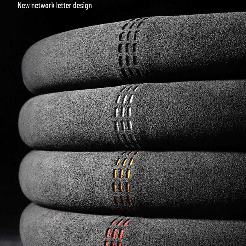 Oddychający, pochłaniający pot pokrowiec na kierownicę w kształcie litery D ze zamszu na każdą porę roku