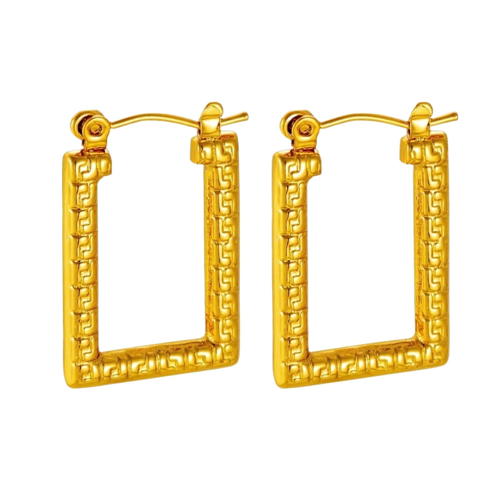 Stainless Steel Earrings for Women Vintage Luxury Stylish Titanium Steel Jewelry