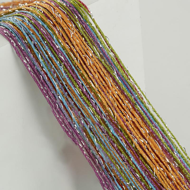 New Multicolor String Curtains For Doors Shiny Tassel Glitter Line Curtains Home Decoration Window Divider Drape For Living Room 100CM X 200CM