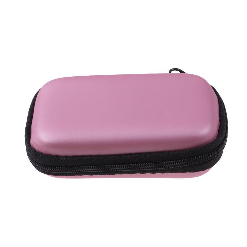 Portable USB Data Cable Organizer Leather Earphone Storage Bag Headphone for Case Cover Protector Mini Zipper Hard Pouch