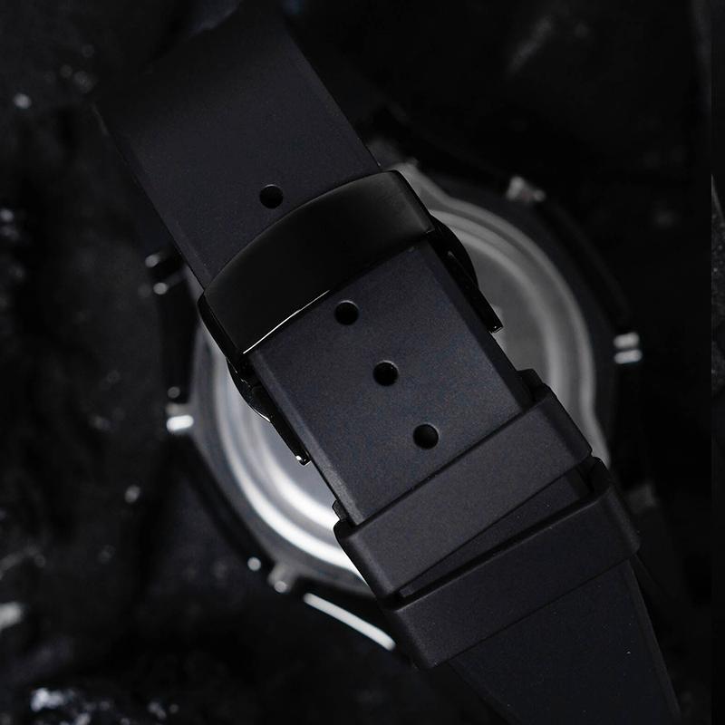 Casio Męski Zegarek Kryształowy, Analogowo-Cyfrowy, Seria Czarna GA-2100-1A1(Watch8--)